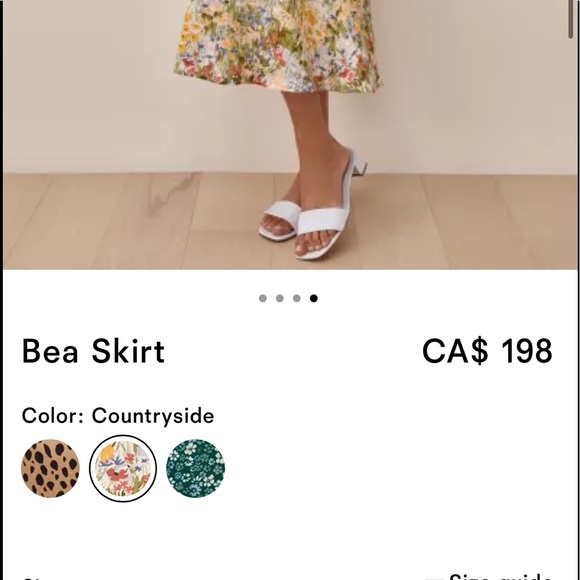 Reformation Bea Skirt Color: Countryside - Picture 3 of 16